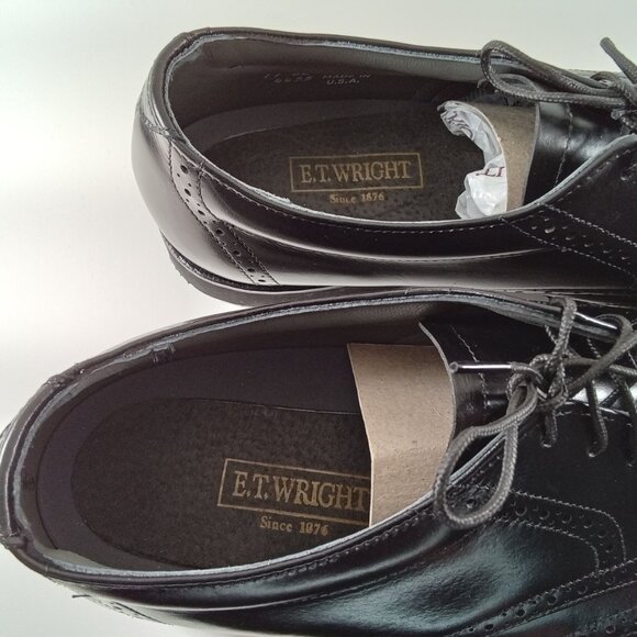 E.T. Wright Dress Shoes Men 11 EE Black Lace Up JI90500 USA Oxford Derby LN main image 5
